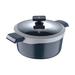 Gastro Ceramic by MasterPRO Cast Aluminum Dutch Oven Non Stick Interior & Vented Glass Lid Non Stick/Aluminum in Gray | 4.8 qt | Wayfair