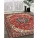 Red/White 108 x 84 x 0.08 in Area Rug - Bungalow Rose Oriental Machine Woven Multi Area Rug Polyester/Chenille | 108 H x 84 W x 0.08 D in | Wayfair