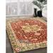 Green/Red 72 x 48 x 0.08 in Area Rug - Bungalow Rose 100% Machine Washable Abstract 3542 Area Rug /Chenille | 72 H x 48 W x 0.08 D in | Wayfair