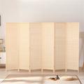 Bayou Breeze Heerenveen 105" W x 71" H 6 - Panel Bamboo/Rattan Folding Room Divider Bamboo/Rattan | 71 H x 105 W x 0.71 D in | Wayfair
