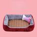 Tucker Murphy Pet™ Pet Nest Sleep House Comfortable Bed Dog Nest Cat Nest Four Seasons Soft Egg Tart Nest in Red/Gray/Brown | Wayfair