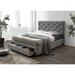 Latitude Run® Storage Platform Bed Upholstered/Polyester in Gray | 46.5 H x 78.75 W x 91 D in | Wayfair 14C4D3B0345C446E877E8A8FC584753D