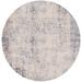 "5'3"" x round Grey/Beige Nourison Rustic Textures Area Rug - Nourison 99446835635"