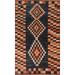 Checkered Moroccan Oriental Wool Area Rug Hand-knotted Carpet - 6'8" x 9'7"