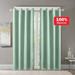 DCP Blackout Grommet Top Curtains Thermal Insulated Privacy,2 Panels,Light Green