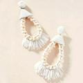 Anthropologie Jewelry | Anthropologie Larsa Earrings-White | Color: Cream/White | Size: Os