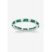 Women's Sterling Silver Simulated Birthstone Eternity Ring by PalmBeach Jewelry in May (Size 8)