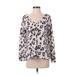 Shein Pullover Sweater: Tan Animal Print Tops - Women's Size Small