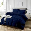 Pashmina 10.5 Tog Super King size Comforter Warm and Anti Allergy Hotel Quality, Super Soft, for All Seasons 100% Egyptian Cotton Quilt Duvet ( Navy Blue ) (UK-comfoter-10.5TOG-41)