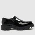Kickers kori t bar patent mono flat shoes in black
