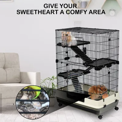 Cage à oiseaux en métal pour petits animaux perroquets maison réglable en hauteur Cage pour