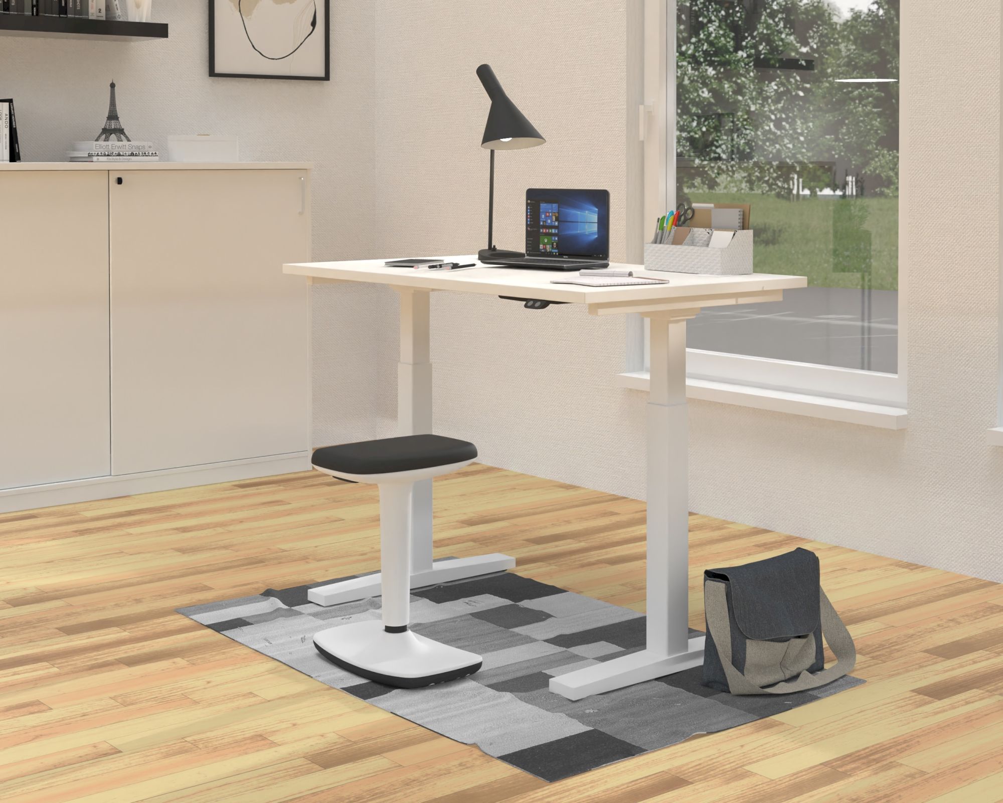 NowyStyl »eUP2« elektromotorischer Schreibtisch weiß