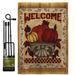 Breeze Decor Welcome Harvest & Autumn Impressions 2-Sided Polyester 18.5 x 13 in. Flag Set in Brown | 18.5 H x 13 W in | Wayfair
