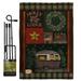 Breeze Decor Holly Lodge Winter Wonderland Impressions 2-Sided Polyester 19 x 13 in. Flag Set in Red/Green/Black | 18.5 H x 13 W in | Wayfair
