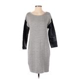ASOS Casual Dress - Sweater Dress: Gray Color Block Dresses - Women's Size 3