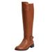 Women's The Milan Regular Calf Boot by Comfortview in Cognac (Size 8 M)