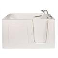 Avora Bath 60" L x 30" W Walk-In Whirlpool Fiberglass Bathtub w/ Faucet Heater Integrated Seat Fiberglass | 36 H x 60 W x 30 D in | Wayfair