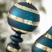 The Holiday Aisle® 2 Piece Striped Finial Ornament Set Glass in Blue | 10 H x 3 W x 3 D in | Wayfair 2F63539BD5D34F809CD4F5175E088CAB