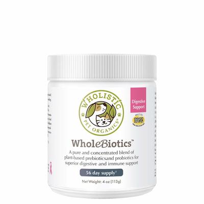 Wholistic Pet Organics WholeBiotic Probiotic Support for Dogs and Cats Supplement, 4 oz.