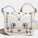 Coach Bags | Coach Patricia 23 Crossbody Saddle Bag Refined Leather Chalk Color Studded Nwt | Color: Cream/White | Size: Apx 9" (L) X 7.25" (H) X 3.25" (W)