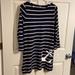 J. Crew Dresses | J. Crew 3/4 Sleeve Dress Blue & White Stripes With Anchor Accent On Left. Size S | Color: Blue/White | Size: S