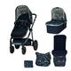 Cosatto Wow 2 Travel System - Birth to 25kg, Compact Fold, Inc Carrycot, Puncture Proof Tyres, Footmuff, Change Bag & Raincover (Wilding)