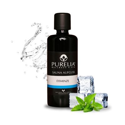 Saunaaufguss Konzentrat Eisminze 100 ml natürlicher Sauna-aufguss - reine ätherische Öle - Purelia