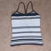 Lululemon Athletica Tops | Lululemon Power Y Tank In White And Gray Stripes Size 4 | Color: Gray/White | Size: 4