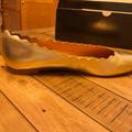 J. Crew Shoes | J Crew Ballet Flats Golden Metallic Slip On Shoes Career Casual Us Size 7.5m | Color: Gold | Size: 7.5