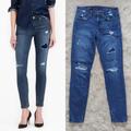 J. Crew Jeans | J. Crew Toothpick Stretch Distressed Skinny Jeans Size 25 | Color: Blue | Size: 25