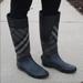 Burberry Shoes | Burberry Clemence House Check Rain Boots | Color: Black/Gray | Size: 38