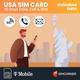 USA Travel SIM Card (4G Data,30 Days) - 3-in-1 Data SIM Card - Standard, Micro & Nano SIM Card - Unlimited Calls & SMS to US, Hawaiian Mobiles & Landlines