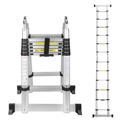 Teleskopleiter Stehleiter Mehrzweckleiter Klappleiter bis 150kg Multifunktionsleiter 1.9+1.9m 3.8M