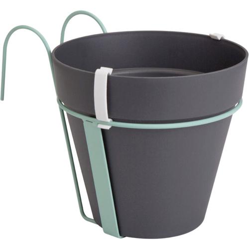Pflanztopf Loft Urban mit Balkonhalter anthrazit ø 20 cm Blumentöpfe & Übertöpfe - Elho