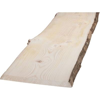 Massivholzbrett Weißtanne mit Baumkante 100 x 24 - 30 cm, 28 mm Arbeitsplatten Image