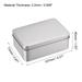 Metal Tin Box, 2pcs Rectangular Empty Tinplate Containers with Lids - Silver Tone