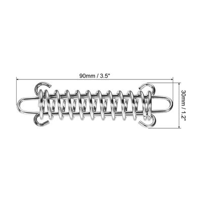 Tent Spring Buckle, 90x30mm Heavy Type Stainless Steel Rope Tensioner - Silver Tone