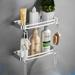 Rebrilliant Bathroom Rack Space Aluminum Bathroom Rack Bathroom Storage Rack Wall-1.18 x 12.6 x 4.72 in Gray | 1.18 H x 12.6 W x 4.72 D in | Wayfair