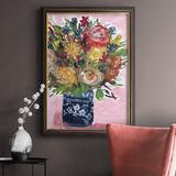 Red Barrel Studio® Bouquet In A Vase II Premium Framed Canvas- Ready To Hang Canvas, Solid Wood in Green/Pink/Red | 27 H x 18 W in | Wayfair