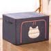 Red Barrel Studio® Storage Box Oxford Cloth Clothing Storage Box Finishing Box Storage Box Folding Multi Functional Dormitory in Gray | Wayfair