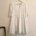 Madewell Dresses | Madewell White Eyelet Babydoll Summer Dress Size 00 (Runs Big) | Color: White | Size: 00