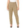Plus Size Women's Liz&Me® Slim Leg Ponte Knit Pant by Liz&Me in Soft Camel Animal (Size 2X)