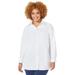 Plus Size Women's Liz&Me® Buttonfront Shirt by Liz&Me in White (Size 3X)