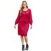 Plus Size Women's Liz&Me® Boatneck Sweater Dress by Liz&Me in Classic Red (Size 2X)