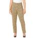 Plus Size Women's Liz&Me® Slim Leg Ponte Knit Pant by Liz&Me in Soft Camel Animal (Size 3X)
