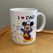 Disney Kitchen | Disney “I Love Dad” Collectible Mickey Mouse Land World Epcot 12 Oz. Mug | Color: Blue/White | Size: 12 Oz