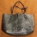 Coach Bags | Coach Large Market Tote In Graphite Metallic Leather With Star Rivets | Color: Gray/Silver | Size: Os