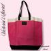 Victoria's Secret Bags | New Victoria’s Secret Extra Large Travel Tote Canvas Waterproof Tote 21”X 17.5” | Color: Black/Pink | Size: Os