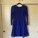 J. Crew Dresses | J. Crew Size 4 Blue Knee Length Lace Dress | Color: Blue/Purple | Size: 4