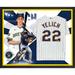 Christian Yelich Milwaukee Brewers Autographed Framed Majestic Pinstripe Replica Jersey Collage